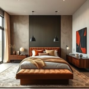 Bedroom with Classic touch and warm hues